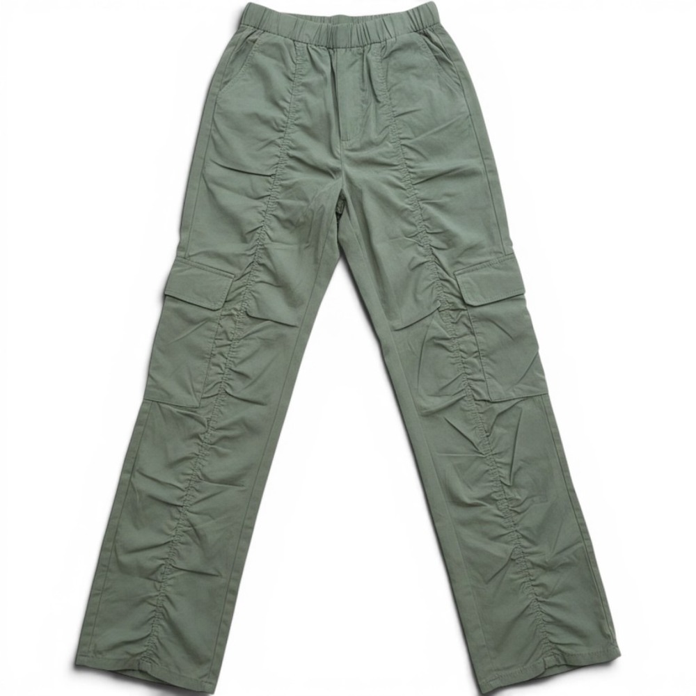 Rehab Lab Olive Green Ruched Cargo Pants Women's S Y2K Streetwear Wide Leg
